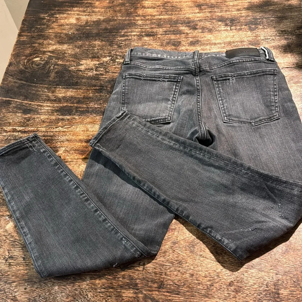 Moussy vintage SAAB black slightly intentionally distressed black denim size 27 - Picture 6 of 15